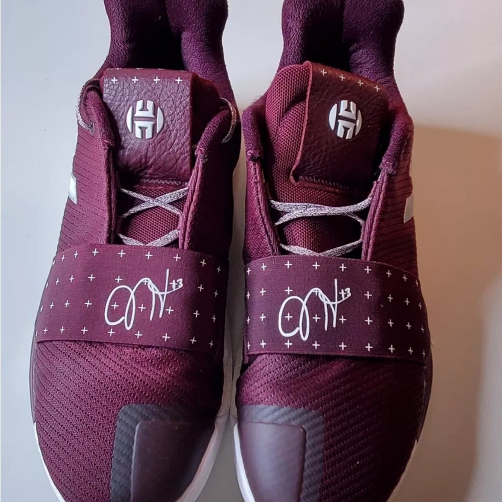 Adidas Boost D971172 Harden Vol 3 Playoff Lucky Shoes Maroon Size 6.5